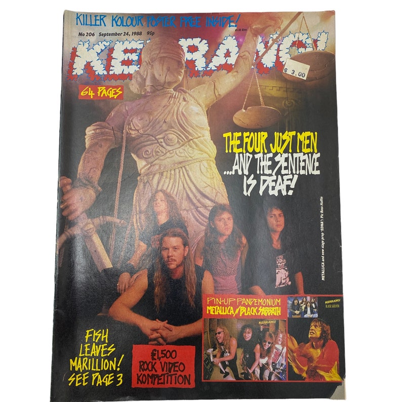 KERRANG MAGAZINES Vintage 1980s Rock Heavy Metal Punk Etsy