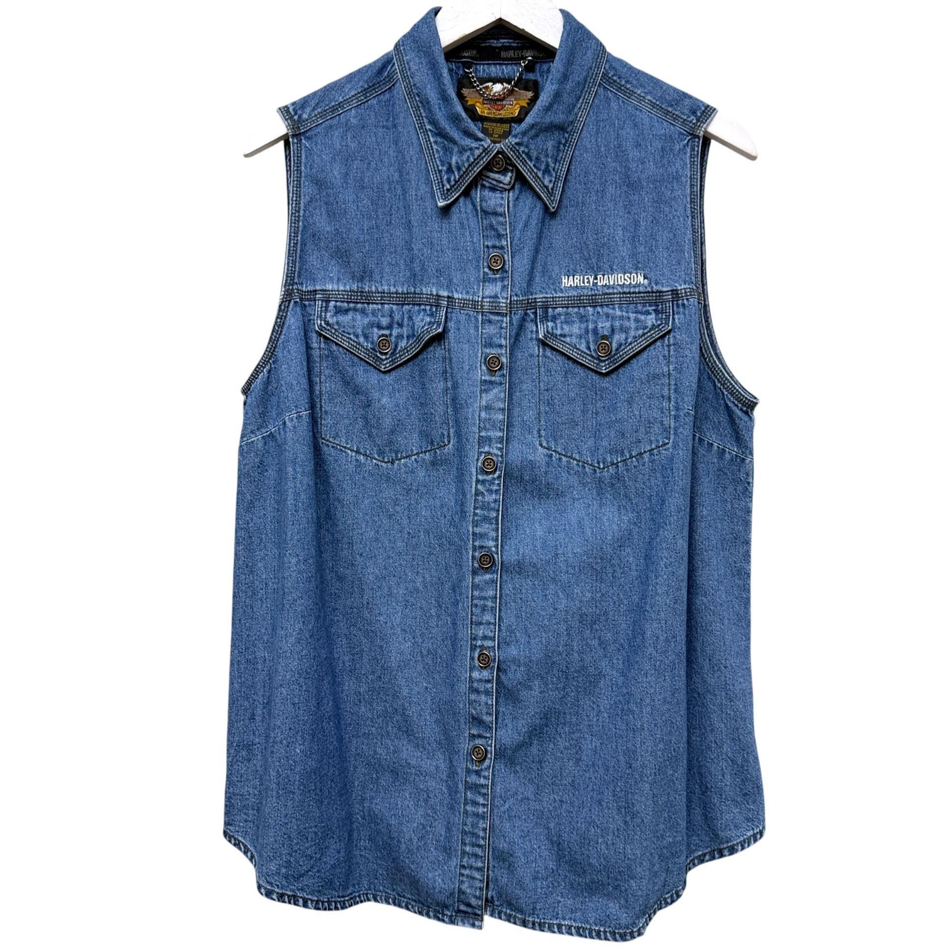Denim Harley Shirt - Etsy