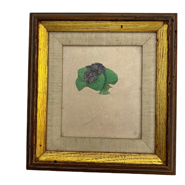 VIOLETS FRAMED PRINT by Albrecht Durer Vintage Reproduction w/ Wood Frame 8x8.25" Catalda Fine Arts, New York