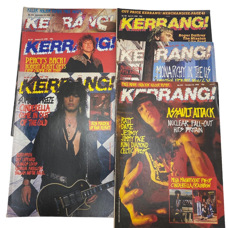KERRANG MAGAZINES Vintage 1980s Rock Heavy Metal Punk Etsy