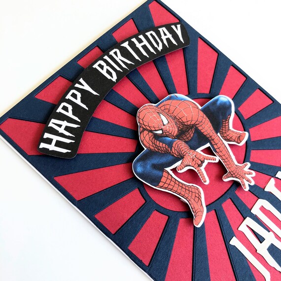 Biglietto di compleanno personalizzato di Spider-Man per bambini. Biglietto  di compleanno ispirato a Spider-Man -  Italia