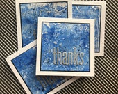 Set of 4 Thank You mini cards. Mini note card set. Blank note cards