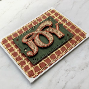 Tarjeta navideña Handmade Joy / tarjeta de Navidad 3D