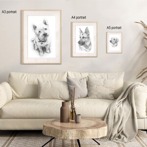 Pet portrait drawing. Detailed, realistic hand drawn custom artwork from photograph. Personalised pet gift. Dog, cat, horse. image 10