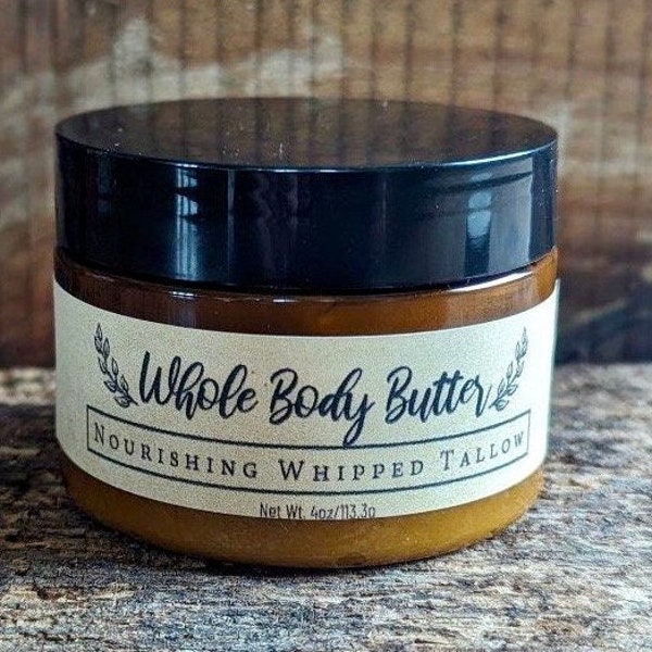 Whole Body Butter | Nourishing Whipped Tallow | Organic Moisturizer | All Natural | Unscented | Lavender + Cedarwood