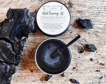 Black Drawing Charcoal Salve | All Natural | First Aid