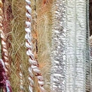 Farmers Market fiber art yarn 28 yds. bundle/embellishment trim /junk journal/dreamcatcher DIY/weaving/add-ins/tassels/fringe/scrapbook image 4