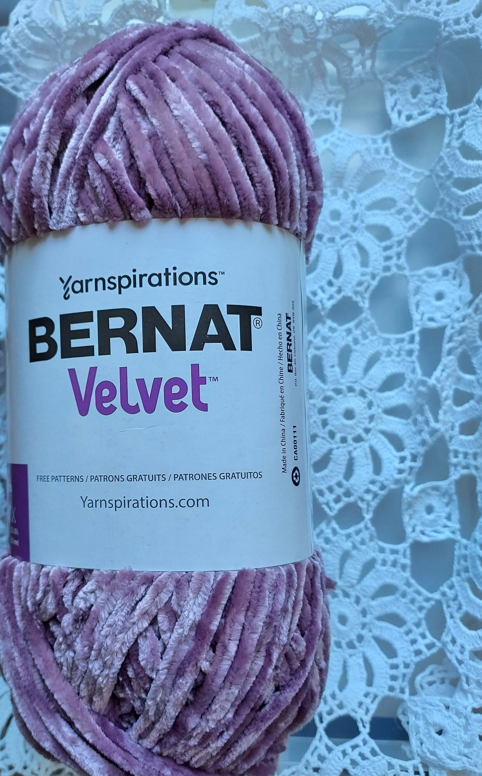 Bernat velvet yarn stripes hotsell