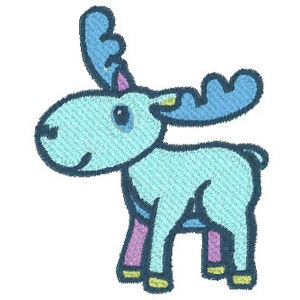 Baby Moose Machine Embroidery Design Baby Moose Embroidery Designs Embroidery Baby Moose Design Instant Download