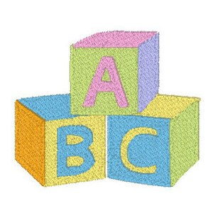 Baby Alphabet Blocks Machine Embroidery Design Baby ABC Blocks Embroidery Designs Embroidery Baby Alphabet Blocks Design Instant Download