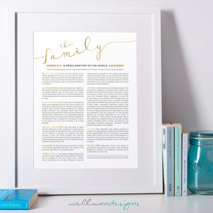 16x20 Family Proclamation to the World, LDS Art, Instant Download, 12 color options