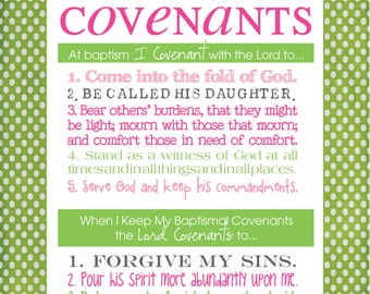 LDS Baptismal Covenants / Promise Printable Girl - Etsy