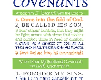 LDS Baptismal Covenants / Promise Printable Boy - Etsy