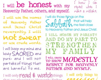 LDS Printable My Gospel Standards Boy - Etsy