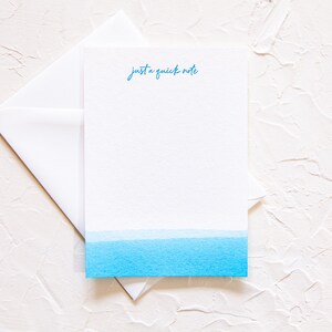 Cartes de notes dip-dyed de presse de lettre - blanc, cartes de teinture de cravate, papeterie d’ombre, papeterie personnelle 5x7 image 5
