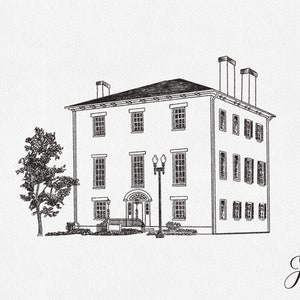 Custom Hand Drawn Wedding Venue Illustration, Digital Download, Wedding Venue Sketch, Digital Venue Drawing for Wedding Invitations