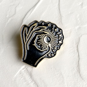 Celestial Moon Enamel Pin | Moonlight Lapel Pin | Witchy