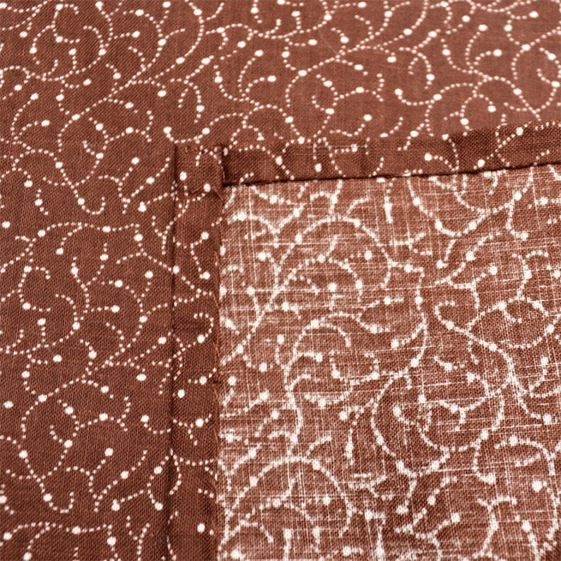 Napkins Swirls On Dark Brown Cotton Set of 6