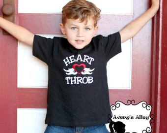 Heart Throb - Boys Valentine's Day Black Shirt