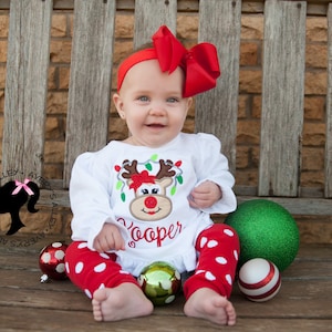 Etsy baby girl christmas sale outfits
