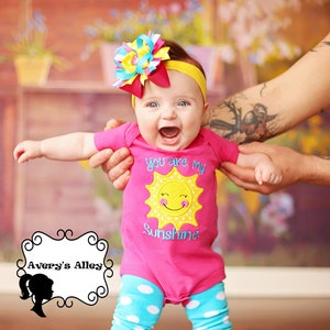 You Are My Sunshine Girls Applique Hot Pink Shirt or - Etsy