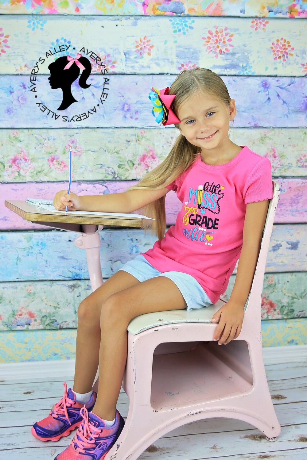 ANY GRADE Little Miss 3rd Grade Cutie Girls Embroidered Etsy Australia