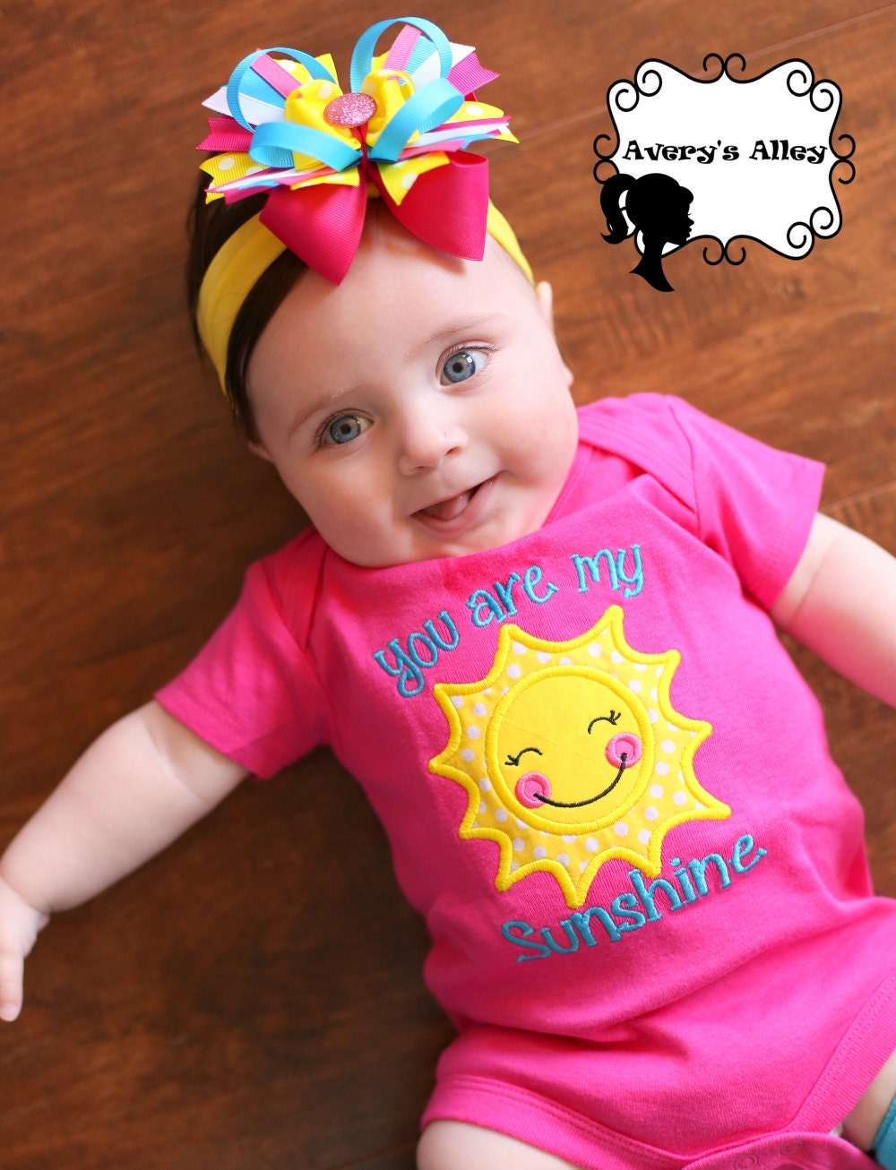 You Are My Sunshine Girls Applique Hot Pink Shirt or - Etsy