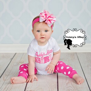 Daddy's Little Girl Girls Pink Applique Shirt & Matching - Etsy