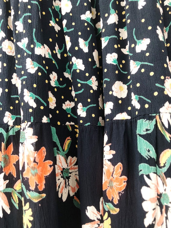 Vintage colorful midi floral skirt - image 6