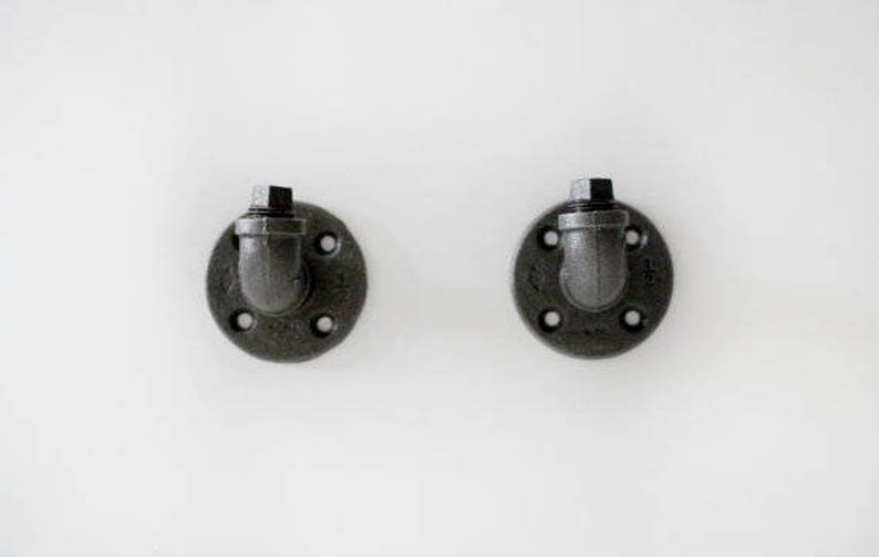 Black Iron Pipe Wall Hooks. Two 2 Multifunctional Hangers. Etsy