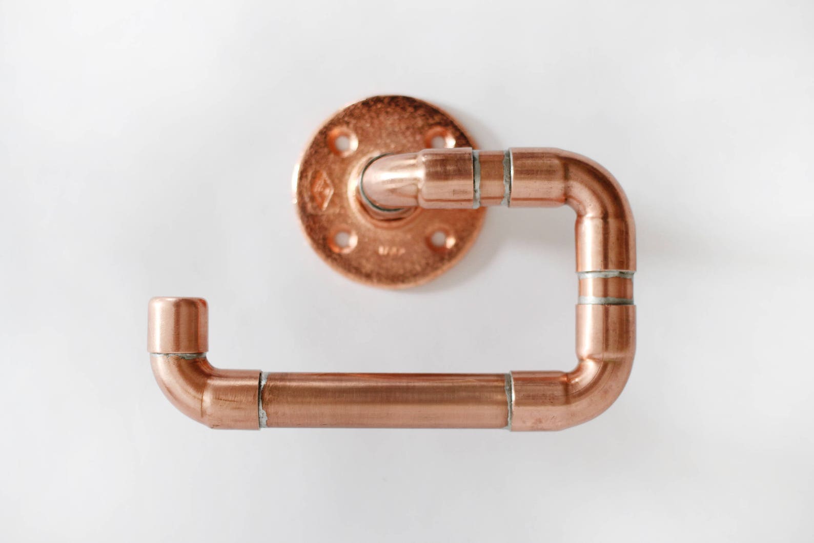 Copper Bathroom Accessories Set Polished Copper Pipe Copper Etsy UK