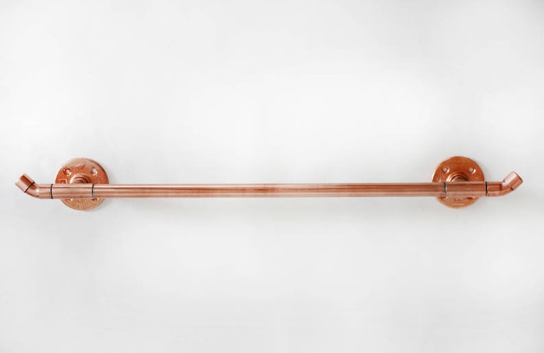 Copper Bathroom Accessories Set Polished Copper Pipe Copper Etsy