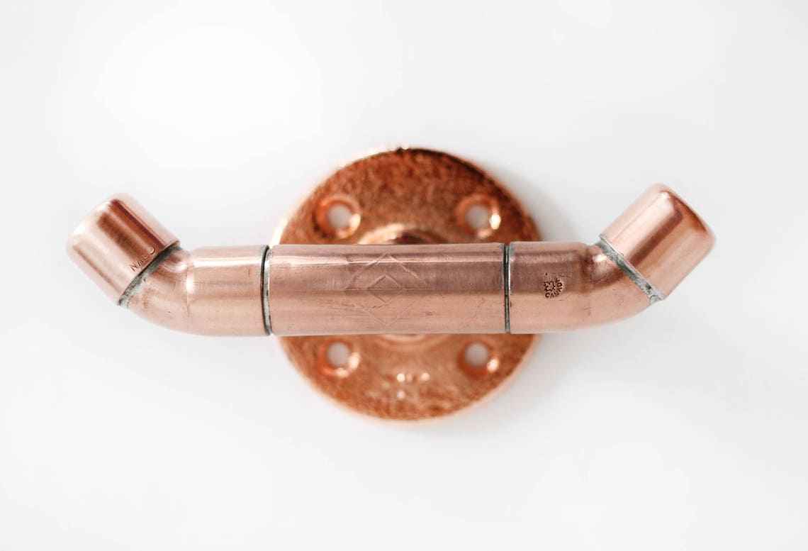 Copper Bathroom Accessories Set Polished Copper Pipe Copper - Etsy