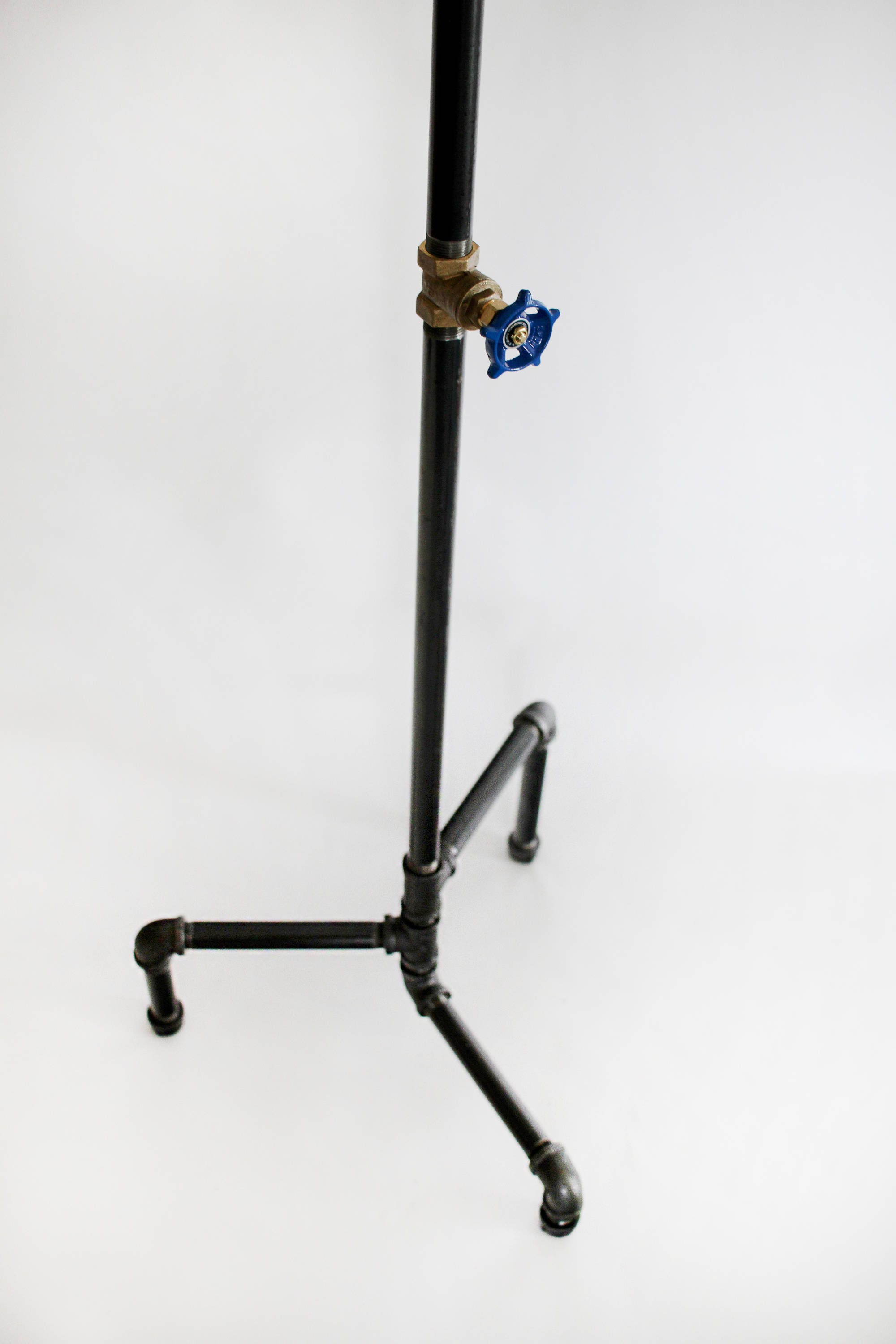 Black Pipe Coat Rack Industrial Style Free Standing Metal Etsy