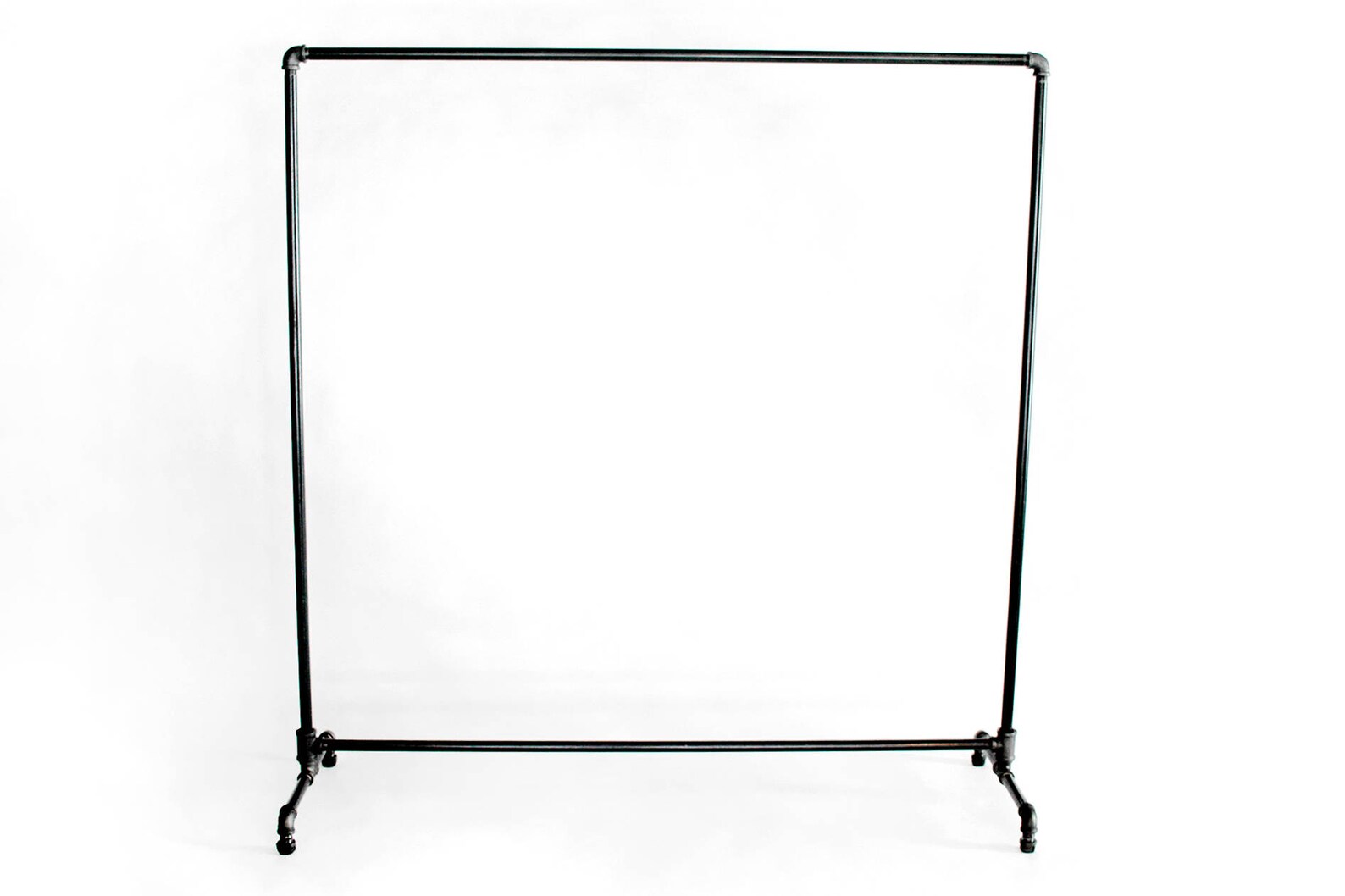 Black Iron Pipe Clothing Rack Customizable Industrial Clothes Etsy