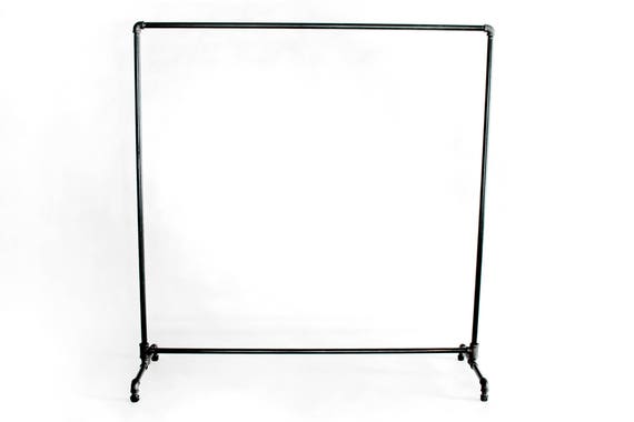 Metal Clothes Rack Stand Coat Hanger 104x152cm - BLACK