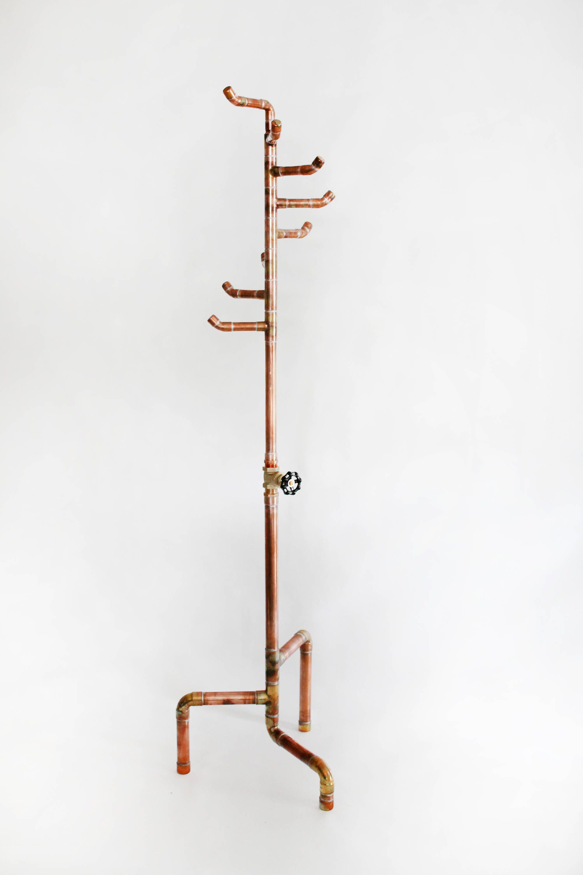 Copper Pipe Coat Rack Free Standing Coat Tree Crafted - Etsy Nederland