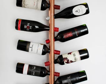 Copper Hanging Wine Rack. Modern Wall Mounted Copper Pipe Wine Bottle Holder for 10 Vino Bottles on an Angle. Elegant Wine Cellar Storage Etsy UK