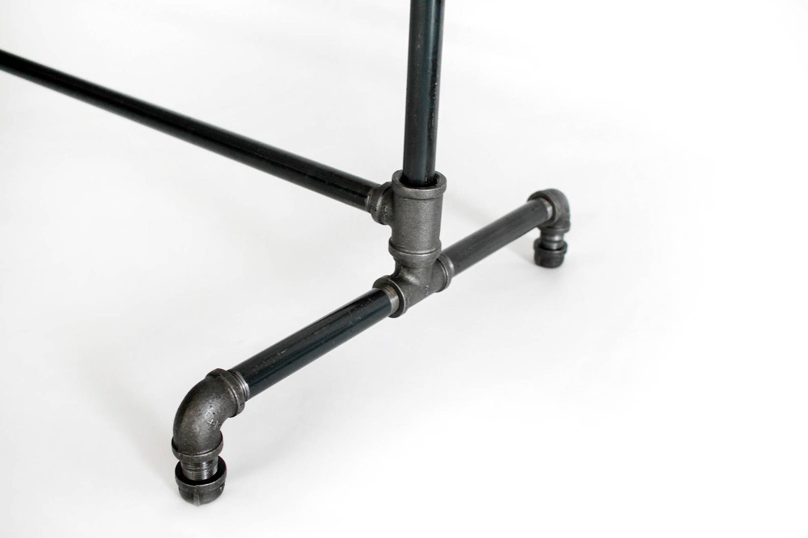 Black Iron Pipe Clothing Rack Customizable Industrial Clothes Etsy