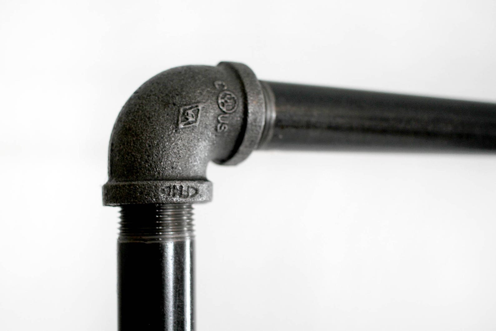 Black Iron Pipe Clothing Rack Customizable Industrial Clothes Etsy