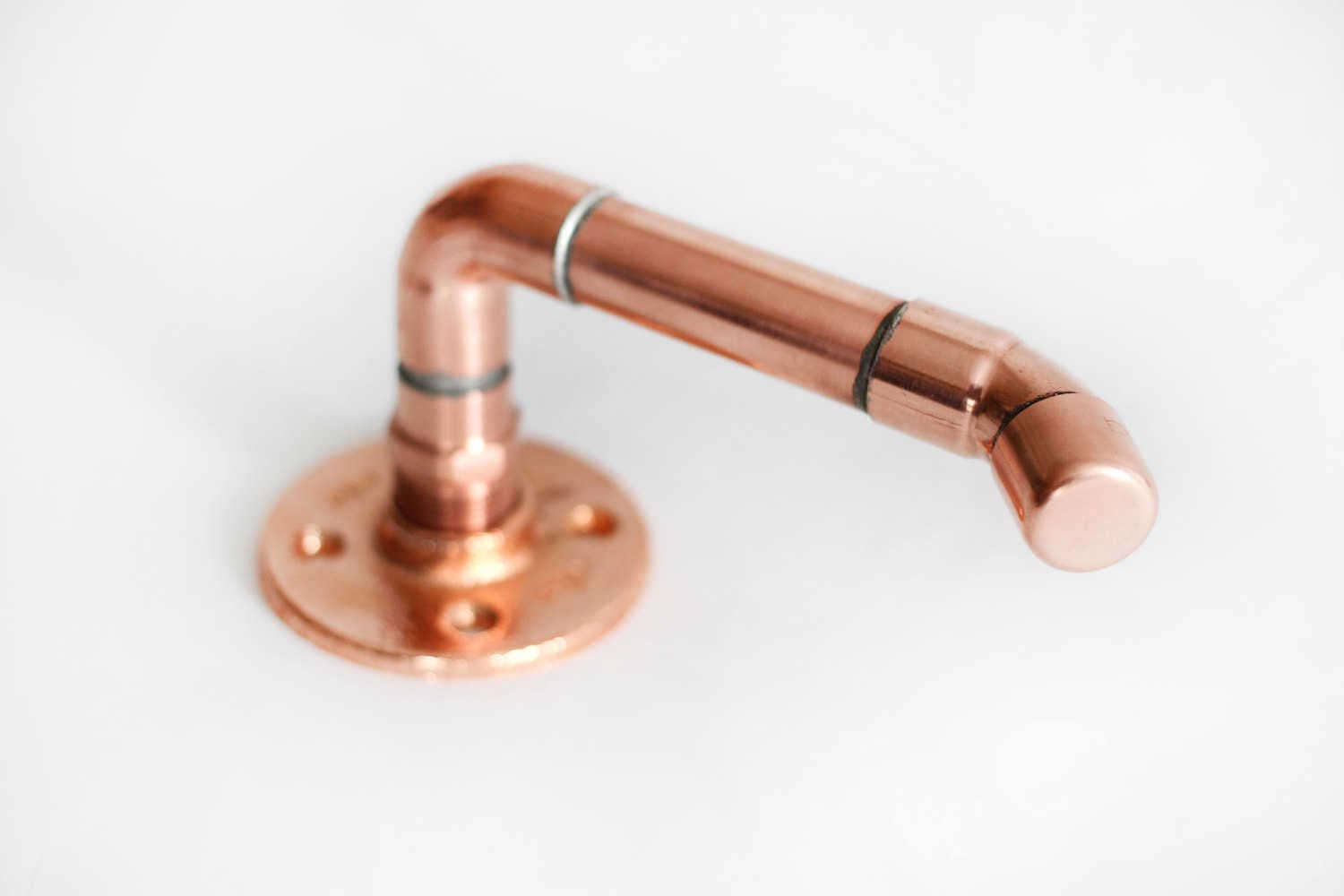 Copper Toilet Paper Holder Polished Copper Pipe on Copper Etsy Canada