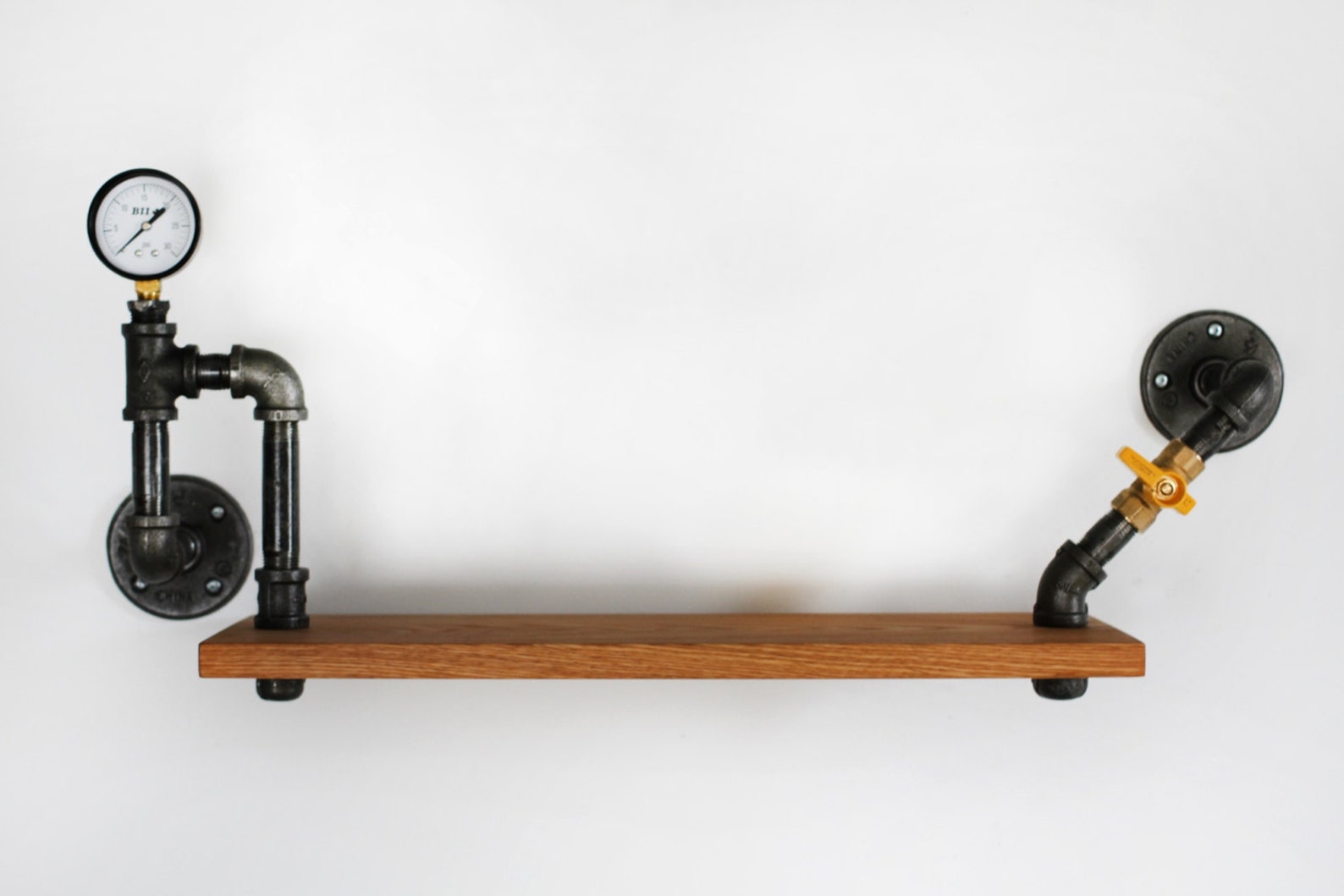 Hanging Shelf Made with Black Iron Pipe. Industrial Style Etsy