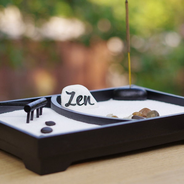 Zen Garden/ Yoga/ Yoga Gifts/ Mini Zen Garden/ Office Decor for Women/ Gift for Her/ DIY kit/ DIY/ Yoga Decor/ Zen Decor/ Meditation/ Zen