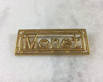 LARGE Vintage "MONET" Pin