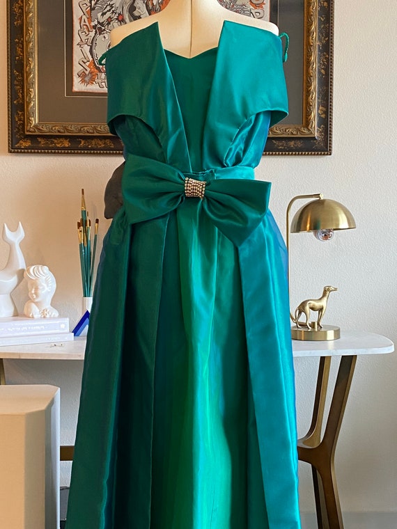 Handmade Vintage, Teal-Aqua 2 piece gown