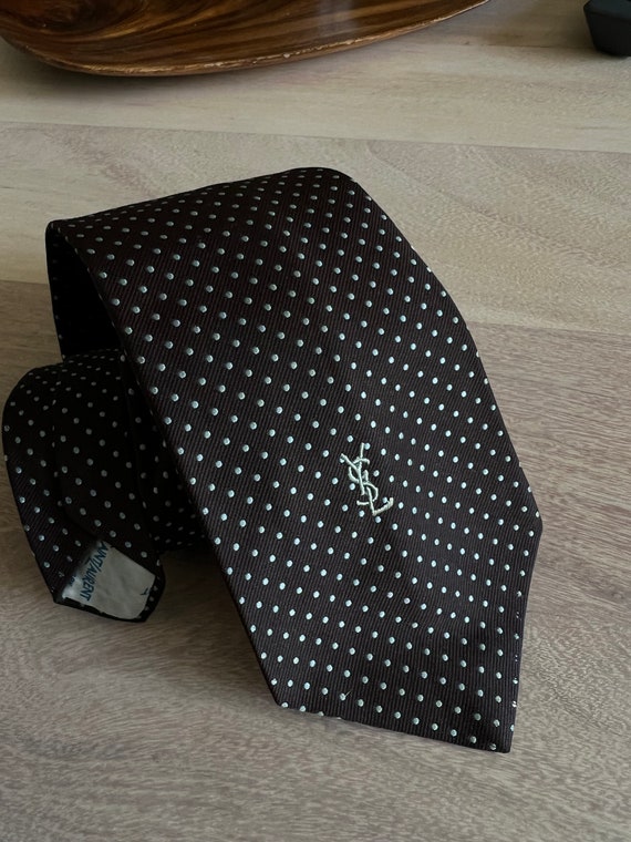 VincentStVintage Vintage 1970 s Ysl Polkadot Tie