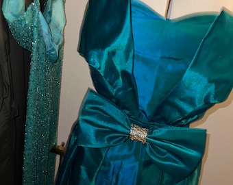 Handmade Vintage, Teal-Aqua 2 piece gown