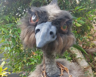 Ned the cranky Australian Emu. Ooak handmade posable art doll. Gothic, aussie art sculpture