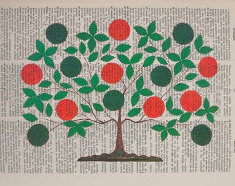 Folk art trees | Etsy