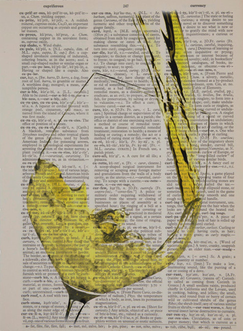 White Wine Dictionary Art Print Glass Pour Drink Alcohol Etsy